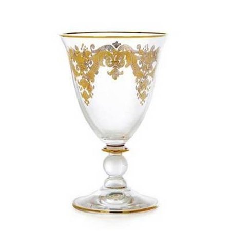 CLASSIC TOUCH DECOR Classic Touch décor CWG230 Water Glasses with 24k Gold Artwork; Set of 6 CWG230